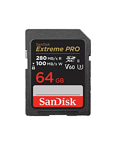 SANDISK TARJETA EXTREME PRO SDHC 64GB 280MB/S V60