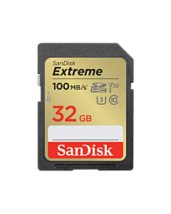 SANDISK TARJETA EXTREME SDHC UHS-I 32GB-100MB/s V30 C10,U3