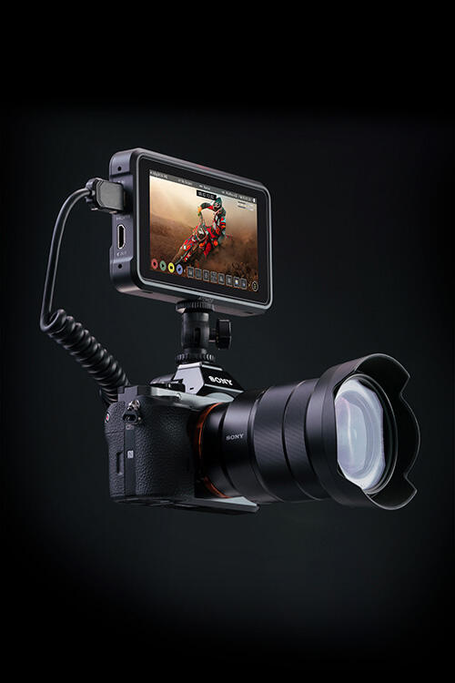 atomos ninja v en cámara